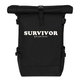 SURVIVOR OF THE WORST DATE EVER - Rolltop Rucksack - Schwarz - Vorne