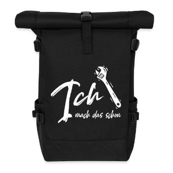 Handwerker - Ich mach das schon - Bastler - Rolltop Rucksack - Schwarz - Vorne