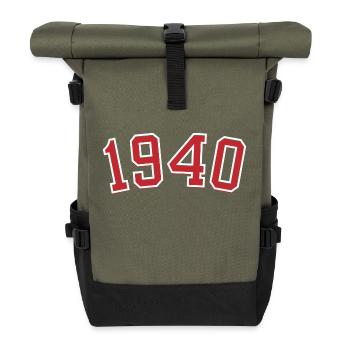 Year of birth sport 1940 - Roll Top Backpack - olive/black - Front