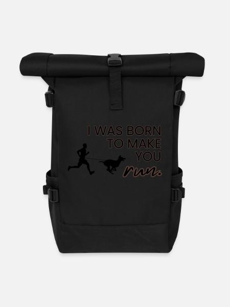 Canicross Canicrossers dog make you run - Roll Top Backpack - black