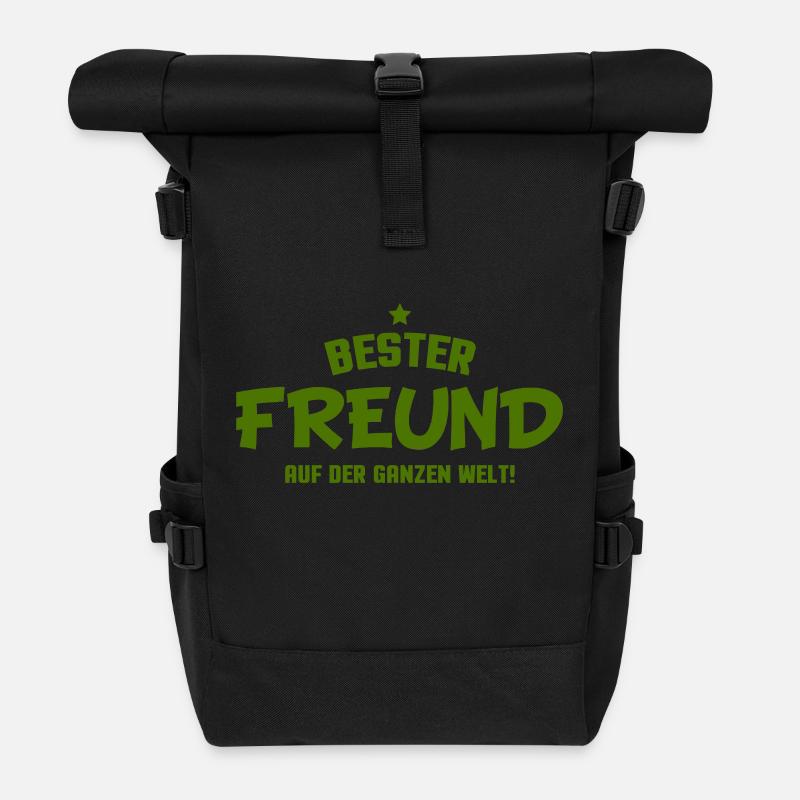 bester freund - Rolltop Rucksack - Schwarz