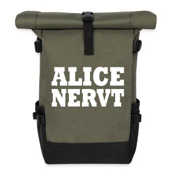 Alice is annoying - Roll Top Backpack - olive/black - Front