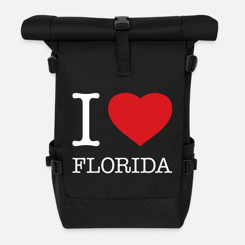 I LOVE FLORIDA - Rolltop Rucksack - Schwarz