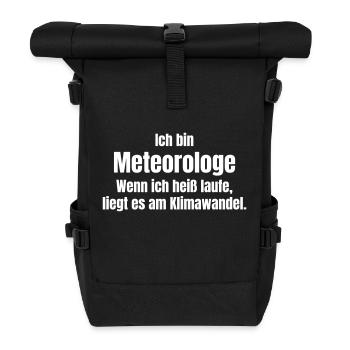 Meteorologe - Rolltop Rucksack - Schwarz - Vorne
