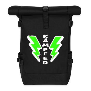 KÄMPFER - Rolltop Rucksack - Schwarz - Vorne
