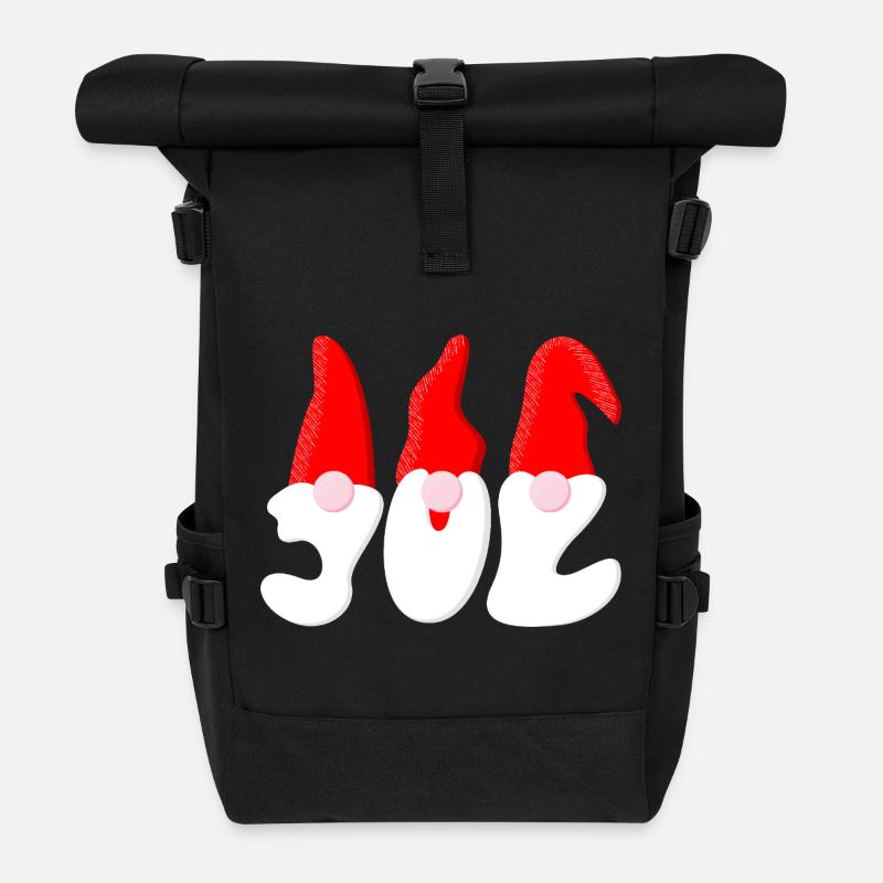 Weihnachtsmann – Weihnachten - Rolltop Rucksack - Schwarz