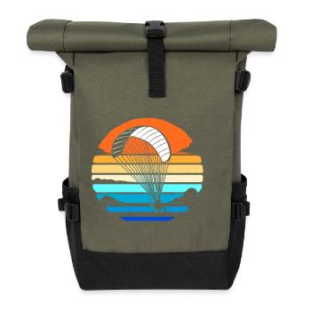 Parapente en parachutisme - Sac à dos roll top - olive/noir - Devant