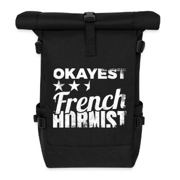 Average French horn player - Roll Top Backpack - black - Front