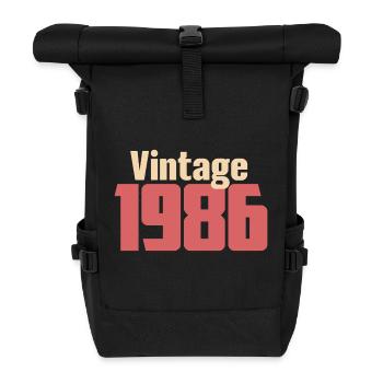 Art Deco 40 Years Forties Gift Retro 1986 - Roll Top Backpack - black - Front