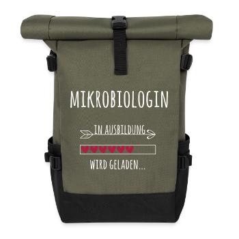 Mikrobiologin Ausbildung Medizinstudium Ärztin - Rolltop Rucksack - Olive/Schwarz - Vorne