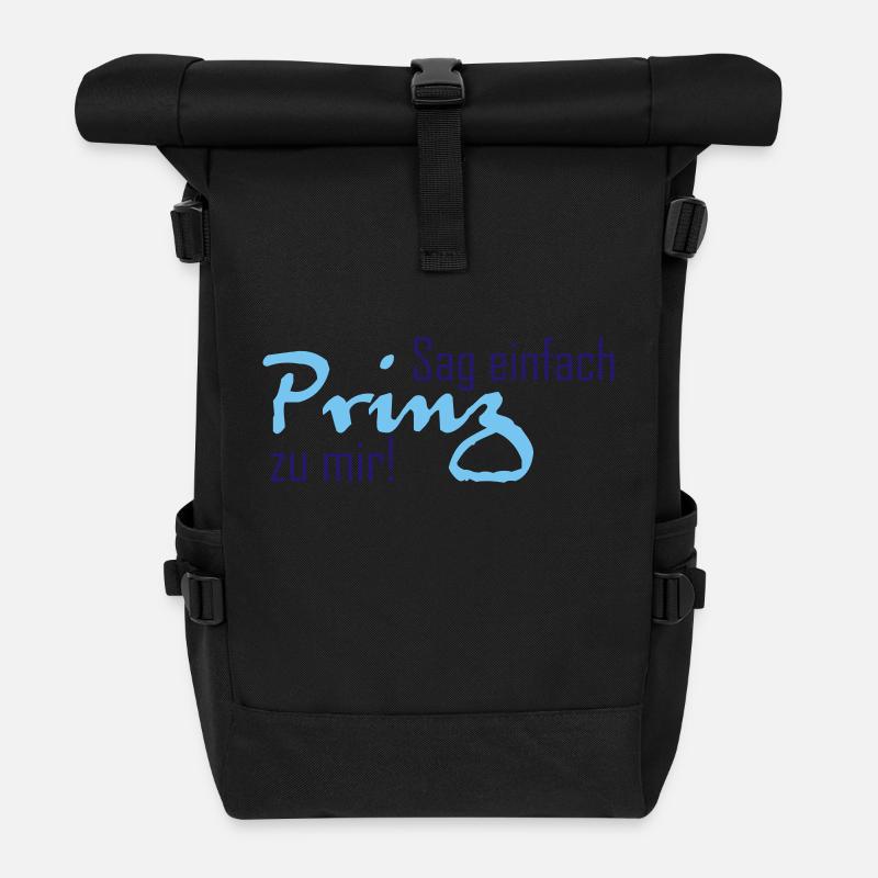 Sag einfach Prinz zu mir - Rolltop Rucksack - Schwarz