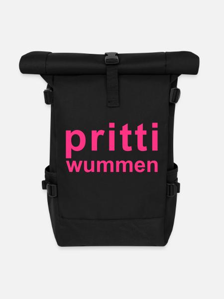 pritti wummen - Rolltop Rucksack - Schwarz