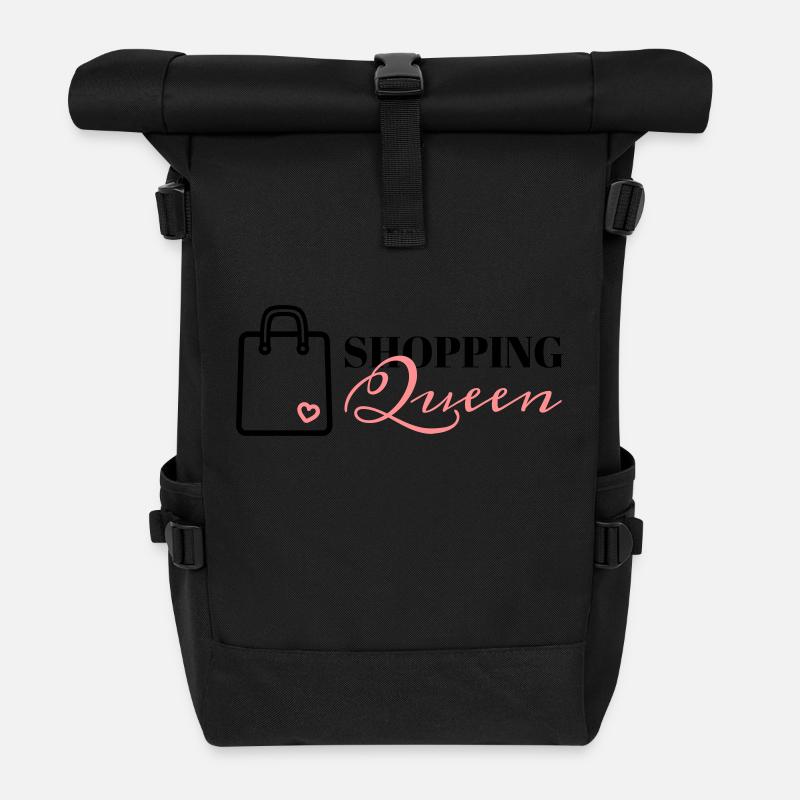 Shopping Queen Bag - Rolltop Rucksack - Schwarz