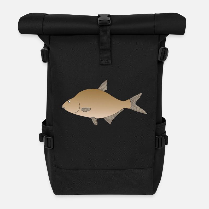 bream - Roll Top Backpack - black
