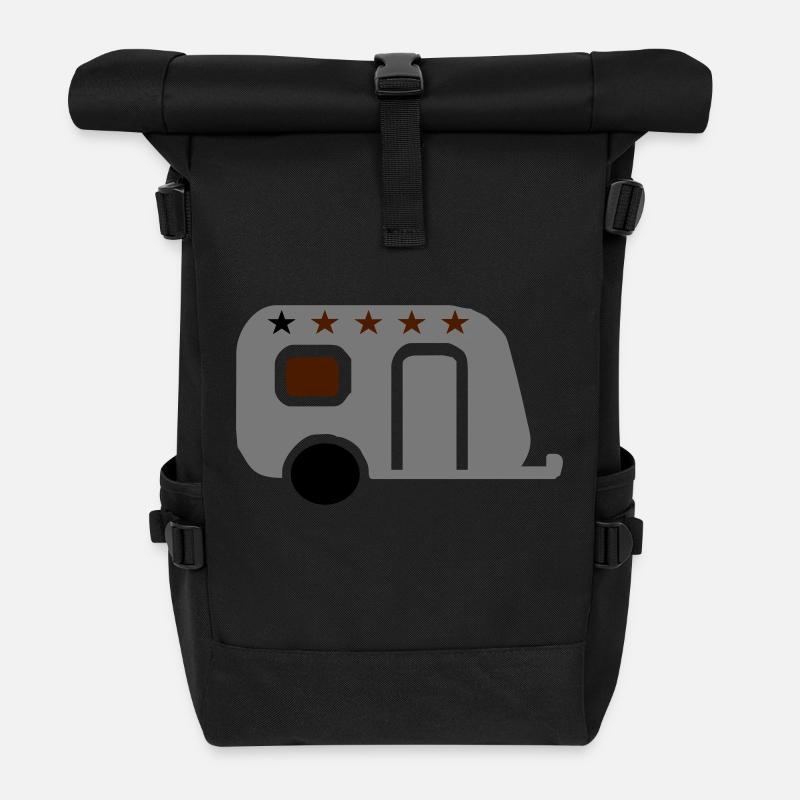 caravan - Roll Top Backpack - black