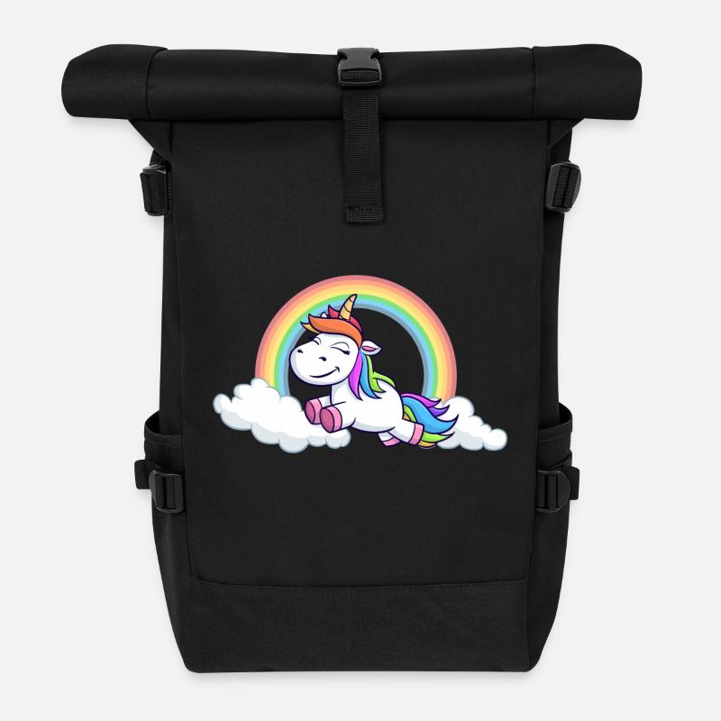 unicorn - Rolltop Rucksack - Schwarz