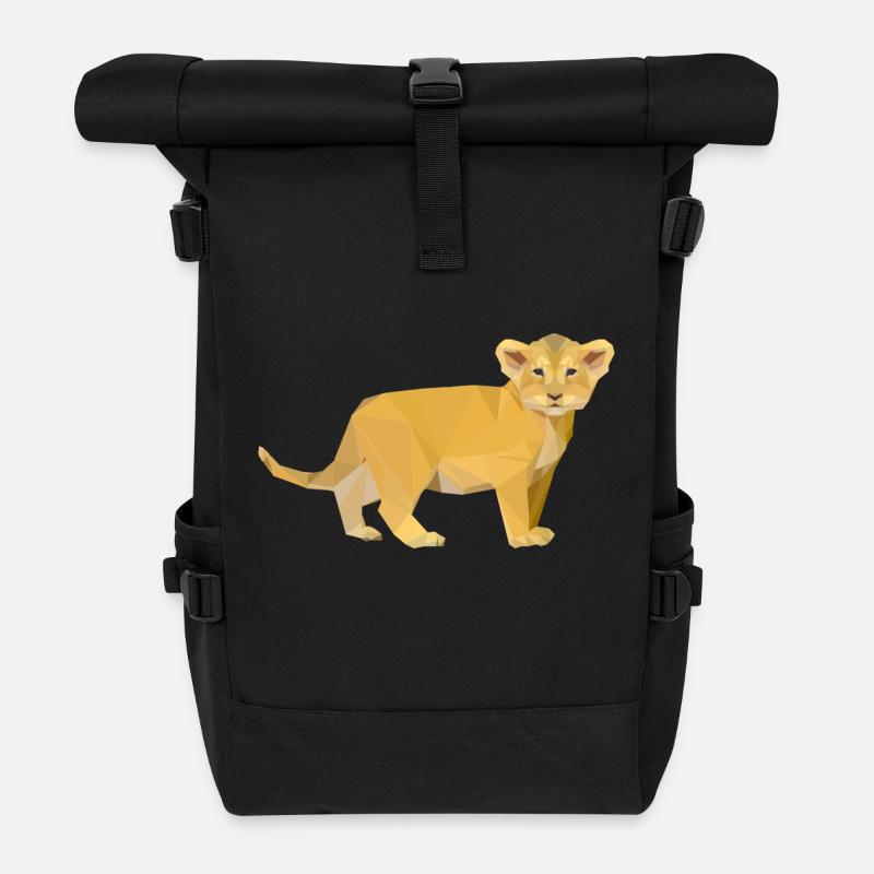Süßer Löwe - Rolltop Rucksack - Schwarz