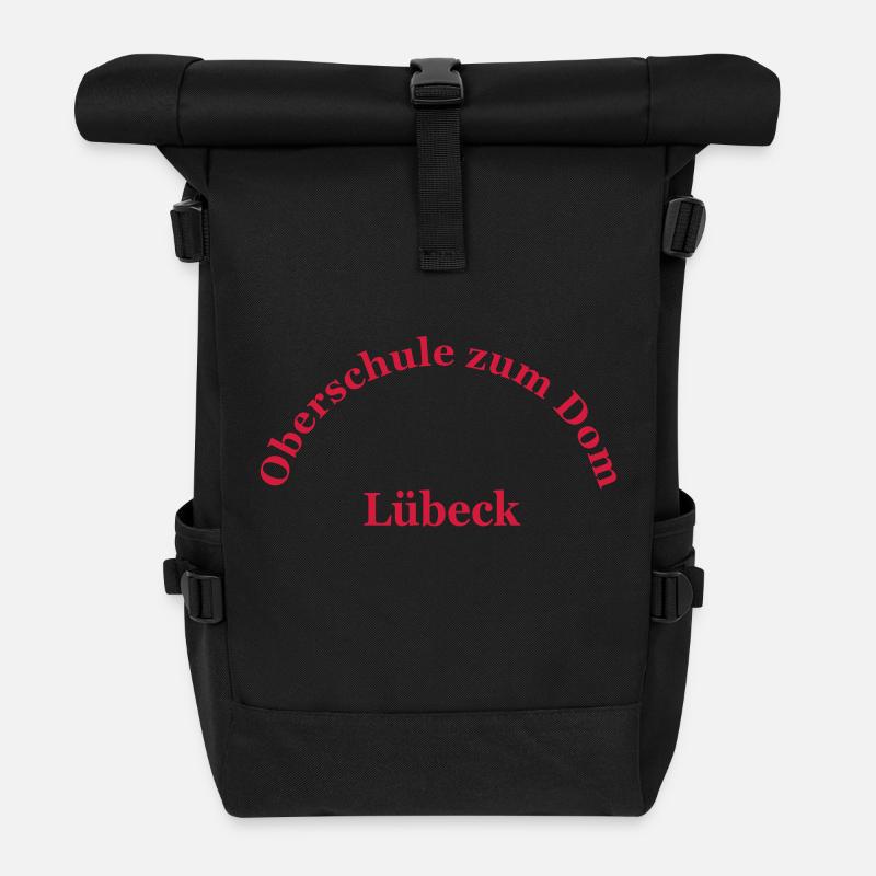 Logo OzD Ruecken - Rolltop Rucksack - Schwarz