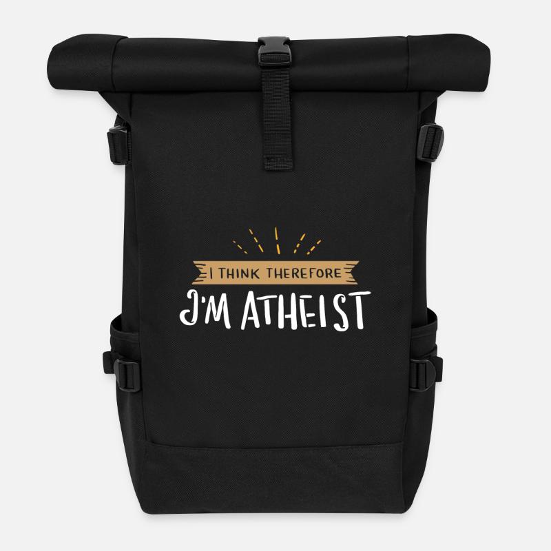 Atheist Atheismus Freidenker T-Shirt Geschenk - Rolltop Rucksack - Schwarz