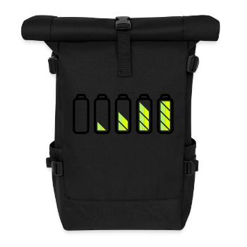 battery_loading - Rolltop Rucksack - Schwarz - Vorne