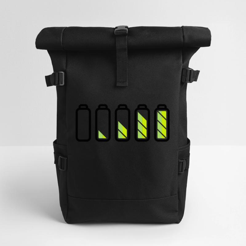 battery_loading Rolltop Rucksack