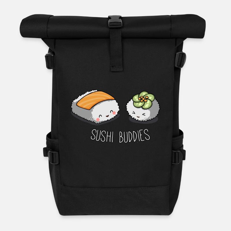 Sushi Buddies - Rolltop Rucksack - Schwarz