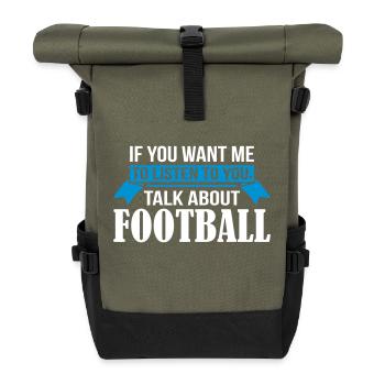Talk About Football - Roll Top Backpack - olive/black - Front