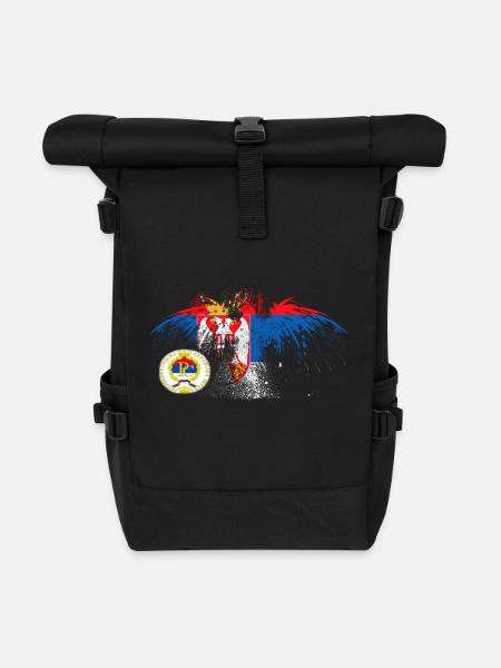 Srpska Zastava RS - Rolltop Rucksack - Schwarz
