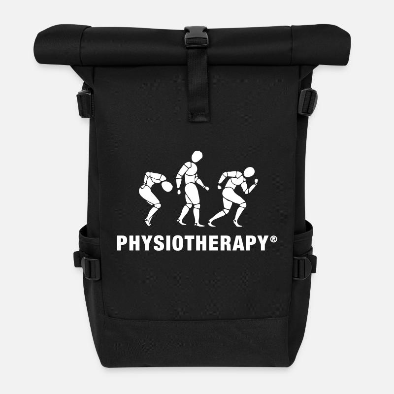 Drei Physiotherapeuten - Rolltop Rucksack - Schwarz