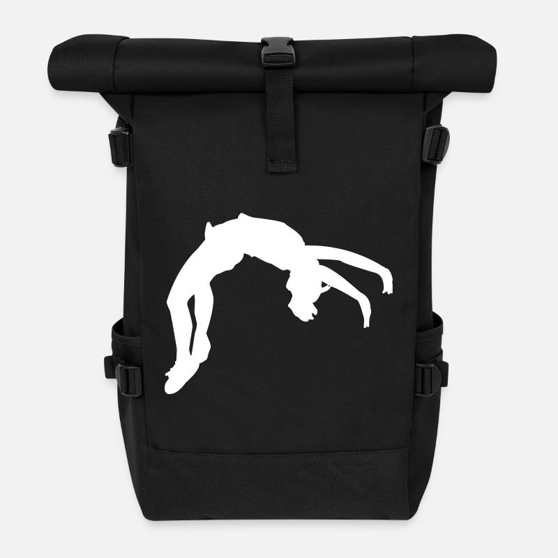 Turnen - Turner - Turnsport - Rolltop Rucksack - Schwarz