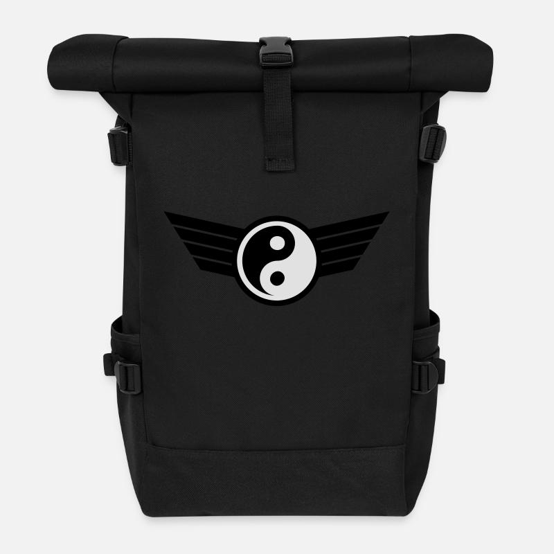 Yin Yang - Rolltop Rucksack - Schwarz