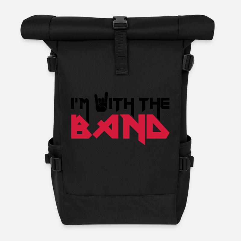 I'm with the Band - Rolltop Rucksack - Schwarz
