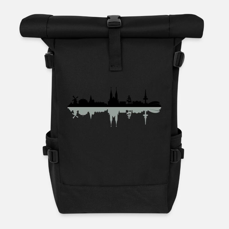 Skyline Bremen Schatten - Rolltop Rucksack - Schwarz