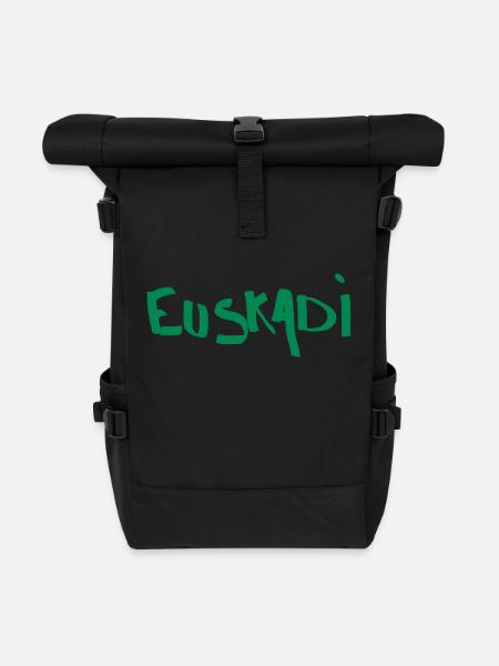 Euskadi Basque - Sac à dos roll top - noir