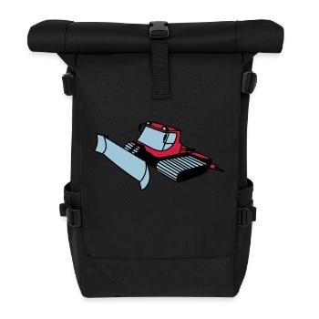 Pistenraupe - Rolltop Rucksack - Schwarz - Vorne