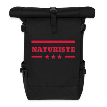 Naturisme / Naturiste / Nudisme / Nudiste - Sac à dos roll top - noir - Devant