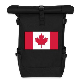 Canada flag - Roll Top Backpack - black - Front