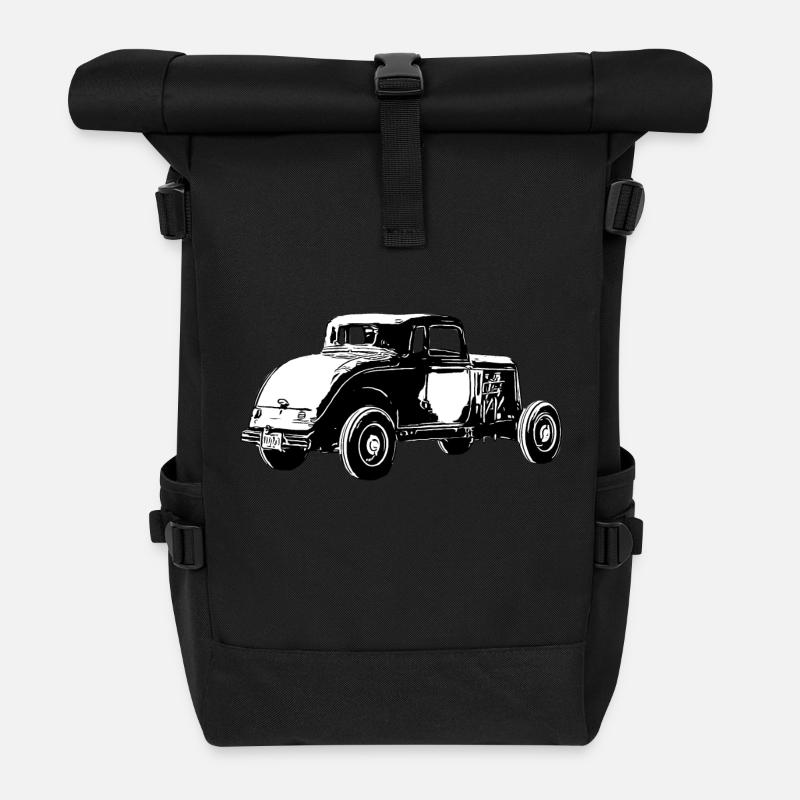 Auto - Rolltop Rucksack - Schwarz
