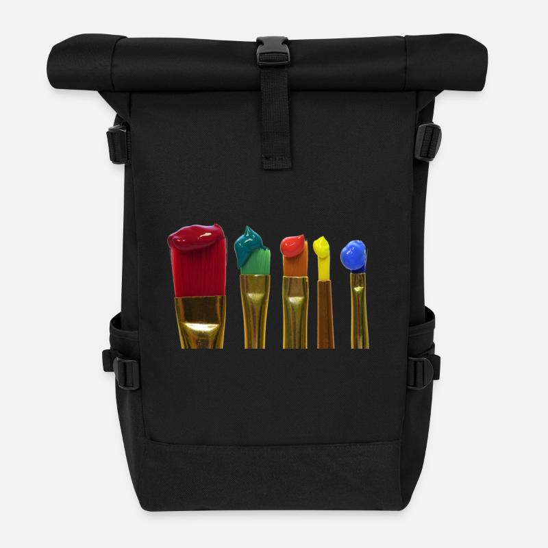 Pinsel - Rolltop Rucksack - Schwarz