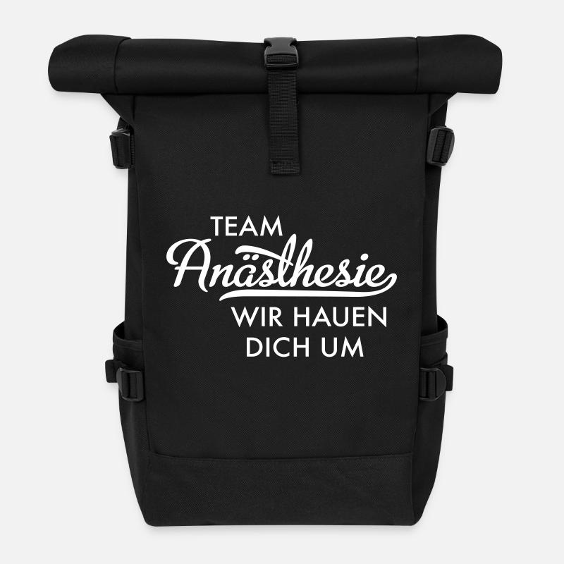Team Anästhesie - Rolltop Rucksack - Schwarz