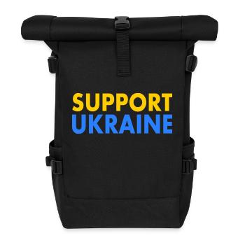 Support ukraine - Rolltop Rucksack - Schwarz - Vorne
