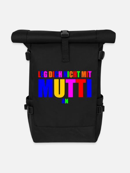 Leg dich nicht mit mutti an - Rolltop Rucksack - Schwarz
