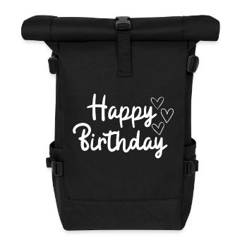 Happy Birthday Lieblingsmensch Geburtstag - Rolltop Rucksack - Schwarz - Vorne