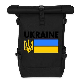 Ukraine - Rolltop Rucksack - Schwarz - Vorne