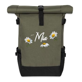 Mia Geburtstag Mia - Rolltop Rucksack - Olive/Schwarz - Vorne
