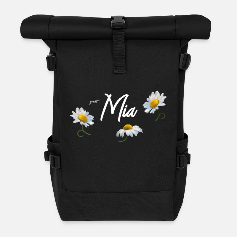Mia Geburtstag Mia - Rolltop Rucksack - Schwarz