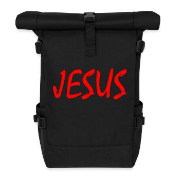 Jesus - Rolltop Rucksack - Schwarz - Vorne