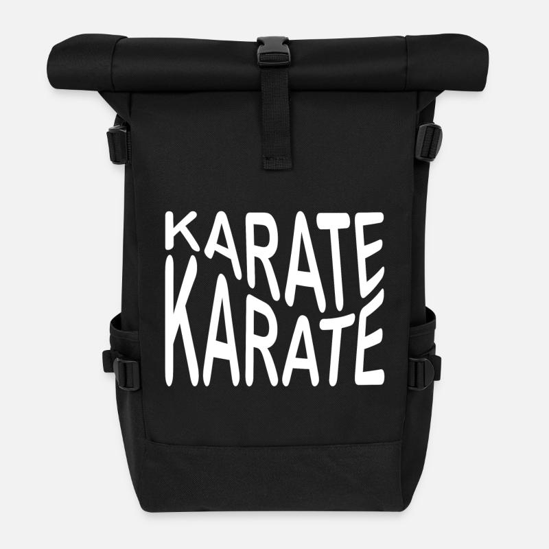 karaté, karaté sport, fan de karaté - Sac à dos roll top - noir