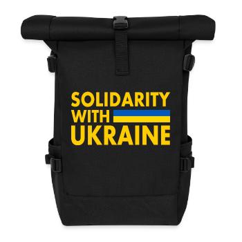 Solidarity with ukraine - Roll Top Backpack - black - Front