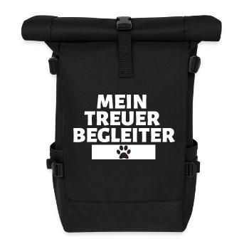 Mon fidèle ami chien de compagnie - Sac à dos roll top - noir - Devant